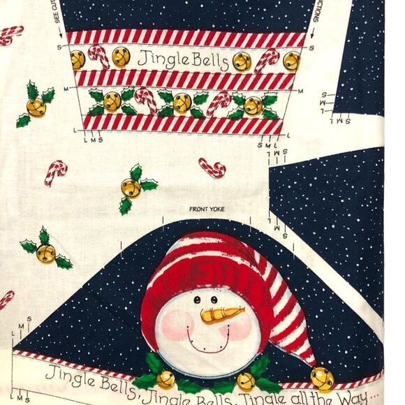 Daisy Kingdom Snowman Toddler Overalls Easy to Sew Fabric Sizes 6-12-18 Months - Picture 5 of 6